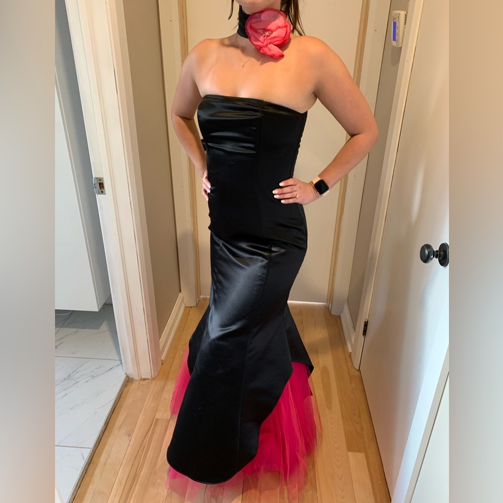 Black and Pink Gunne Sax Prom Dress - Picture 8 of 17